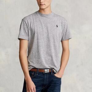 Polo Ralph Lauren Classic Fit Men's Gray T-Shirt Large Preppy Embroidered Casual